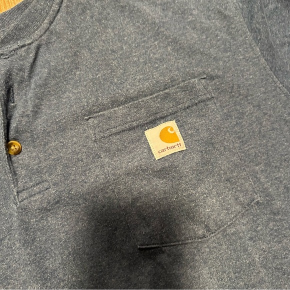 Carhartt Men's K87-NVY Large Short Sleeve T-Shirt - Navy XL Pocket Tee - Picture 2 of 7
